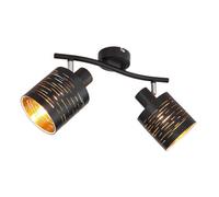 Luminosa Lighting Luminosa Tunno Twin Ceiling Spotlight Black 2X E14