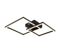 Luminosa Lighting Luminosa Tyler Integrated Led Semi Flush Ceiling Light Matt Black 2X Led 3000K