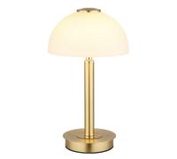 Luminosa Lighting Luminosa Uldin Bedside Table Lamp Brass-Coloured Matt Opal Glass Shade Led 3000K
