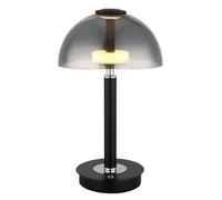 Luminosa Lighting Luminosa Uldin Table Lamp Matt Black Smoke Glass Shade Led 3000K