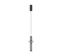 Luminosa Lighting Luminosa Ulon Slim Pendant Ceiling Light Smokey Grey, Matt Black Triac Dimmable Led 13W 715Lm 3000K