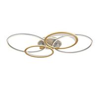 Luminosa Lighting Luminosa Umbra 110X72Cm Integrated Led Semi Flush Ceiling Light Silver Colored 4X Led Dimmable 2700-6500K Remote Control Timer