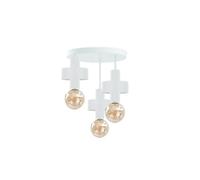 Luminosa Lighting Luminosa Unica Multi Arm Semi Flush Ceiling Light White, 35Cm, 3X E27
