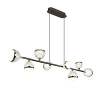 Luminosa Lighting Luminosa Untsy Bar Pendant Ceiling Light Titanium Color Brushed 8X Led Dimmable 2700-6000K Remote Control