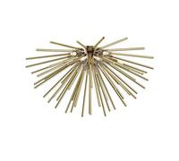 Luminosa Lighting Luminosa Urchin Semi Flush Ceiling Light, Clear, Amber, 6X G9