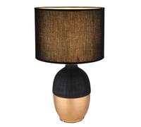 Luminosa Lighting Luminosa Valentino Table Lamp With Round Shade Black 1X E14