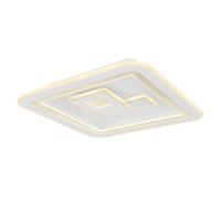 Luminosa Lighting Luminosa Valeria Square Integrated Led Semi Flush Ceiling Light White 2X Led Dimmable 2700-6500K Remote Control