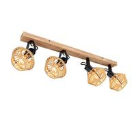 Luminosa Lighting Luminosa Valli Ceiling Spotlight Bar Dark Brown 4X E27