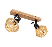 Luminosa Lighting Luminosa Valli Twin Ceiling Spotlight Dark Brown 2X E27