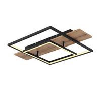 Luminosa Lighting Luminosa Vanni 60X40Cm Integrated Led Semi Flush Ceiling Light Matt Black 2X Led 3000K