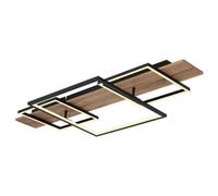 Luminosa Lighting Luminosa Vanni 95X40Cm Integrated Led Semi Flush Ceiling Light Matt Black 3X Led 3000K