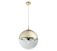 Luminosa Lighting Luminosa Varus 33Cm Globe Pendant Ceiling Light Gold Colors Transparent Glass Shade 1X E27