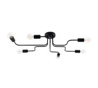Luminosa Lighting Luminosa Vector Multi Arm Semi Flush Ceiling Lamp 6 Black