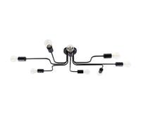 Luminosa Lighting Luminosa Vector Multi Arm Semi Flush Ceiling Lamp 8 Black