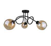Netlighting Venus Multi Arm Semi Flush Ceiling Light Black 70cm 3x E27 Netlighting Black