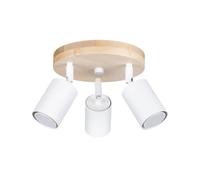 Luminosa Lighting Luminosa Verdo Scandinavian Batten Wood, White 3X Gu10