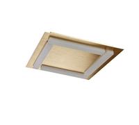 Luminosa Lighting Luminosa Verona Square Ceiling 4 Light 20W Led 3000K, 1800Lm, Satin Gold/frosted Acrylic