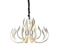 Luminosa Lighting Luminosa Versailles Ceiling Pendant Led Light 256W, 12339Lm, 3000K Polished Chrome, White Acrylic
