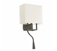 Luminosa Lighting Luminosa Vesper 1 Light Indoor Wall Light Reading Lamp Brown With Shade, E14