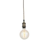Luminosa Lighting Luminosa Vintage Slim Pendant Ceiling Light Copper 120Cm