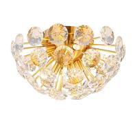 Luminosa Lighting Luminosa Virina Ceiling Light Gold Colors K9 Crystals 10X G9