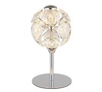 Luminosa Lighting Luminosa Virina Glass Table Lamp Chrome K9 Crystals Led 3000K
