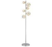 Luminosa Lighting Luminosa Virina Led Integrated Floor Lamp Chrome K9 Crystals Led 3000K
