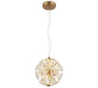 Luminosa Lighting Luminosa Virina Pendant Ceiling Light Gold Colors K9 Crystals Led 3000K