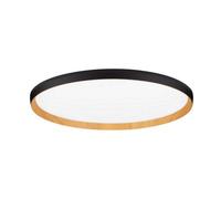 Luminosa Lighting Luminosa Vomos 60Cm Flush Ceiling Light Sandy Black, Wood Triac Dimmable Led 55W 4760Lm 2700-3000-4000K Cct