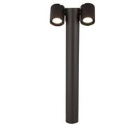 Luminosa Lighting Luminosa Wall Street Outdoor Floor Bollard Lighting Black, 2 Light Ip54, Gu10