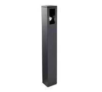 Netlighting Way 1 Light Outdoor Tall Bollard Light Urban Grey IP65, GU10