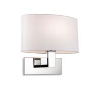 Luminosa Lighting Luminosa Webster Wall Lamp Chrome With Oval Cream Shade