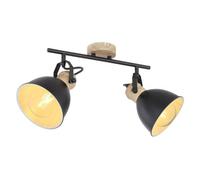 Luminosa Lighting Luminosa Wiho Twin Ceiling Spotlight Black 2X E27