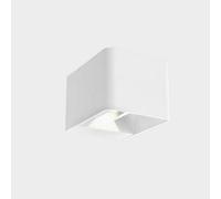 Luminosa Lighting Luminosa Wilson Square Outdoor Up Down Wall Lamp White, Matt Led 10.2W 2700K Ip65 On-Off