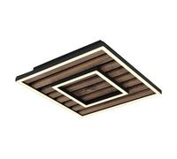 Luminosa Lighting Luminosa Woody 30Cm Integrated Led Semi Flush Ceiling Light Matt Black Led 3000K