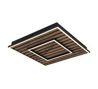 Luminosa Lighting Luminosa Woody 45Cm Integrated Led Semi Flush Ceiling Light Matt Black Led 3000K