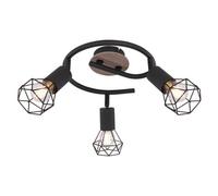 Luminosa Lighting Luminosa Xara I Ceiling Spotlight Clusters Black Brown 3X E14