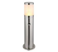 Luminosa Lighting Luminosa Xeloo Pir Outdoor Bollard Silver Glossy Ip44 1X E27 Dawn Dusk Sensor