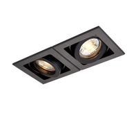 Luminosa Lighting Luminosa Xeno Twin 2 Light Recessed Titlable Downlight Matt Black Dimmable