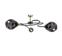 Luminosa Lighting Luminosa Zahra Multi Arm Semi Flush Ceiling Light Black, 67Cm, 3X E27