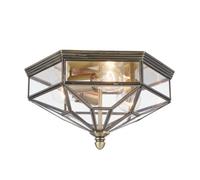 Luminosa Lighting Luminosa Zeil Flush Ceiling Lamp Bronze, 3 Light Ip43, E27