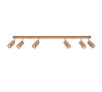 Luminosa Lighting Luminosa Zeke Oak Octagon Ceiling Spotlight Bar Wood, 6X Gu10