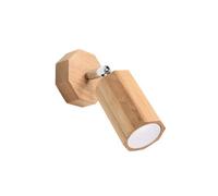 Sollux Zeke Oak Octagon Single Spotlight Wood, 1x GU10