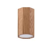 Luminosa Lighting Luminosa Zeke Oak Octagon Surface Mounted Downlight Wood, 30Cm