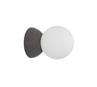 Luminosa Lighting Luminosa Zero Wall Lamp Grey Concrete, Opal Glass Led G9