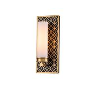 Elstead Lighting Elstead Ziggy Single Light Bathroom Glass Wall Fitting In Gold Finish