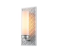 Luminosa Lighting Luminosa Ziggy Bathroom Wall Lamp, Lacquered Silver Ip44