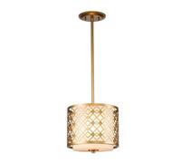 Luminosa Lighting Luminosa Ziggy Cylindrical Pendant Ceiling Light, Lacquered Gold