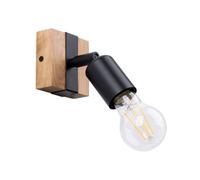 Luminosa Lighting Luminosa Zuca Modern Single Spotlight Wood, Black 1X E27