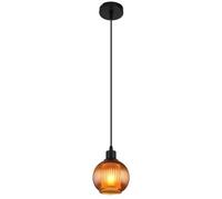 Globo Zumba pendant light, bronze-coloured, Ø 15 cm, glass
